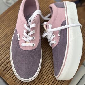 Platform lavender vans worn once